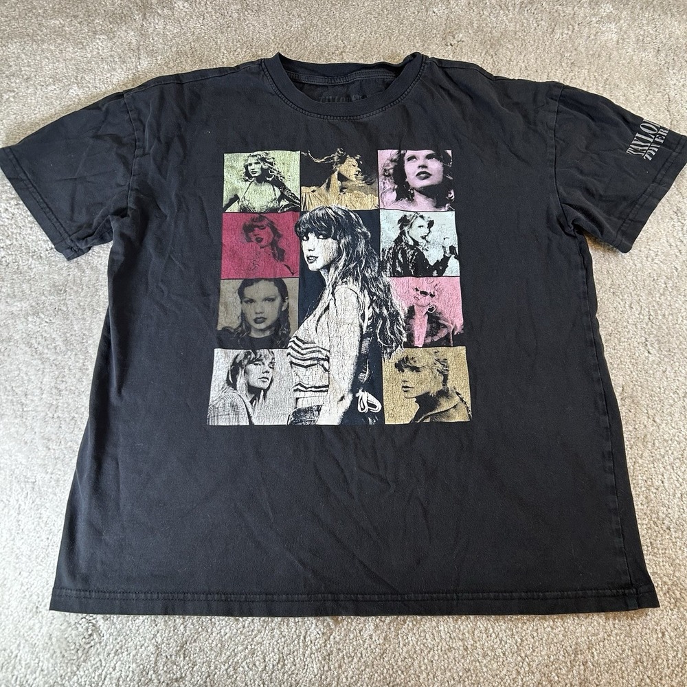 Taylor Swift The Eras Tour T-Shirt Official Merch Adult Size XS Black Authentic